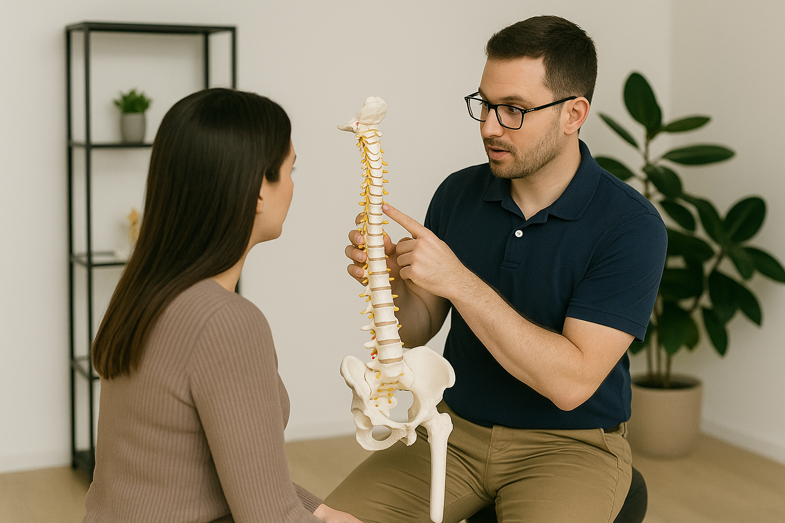 a vancouver chiropractor explaining a custom treatment plan