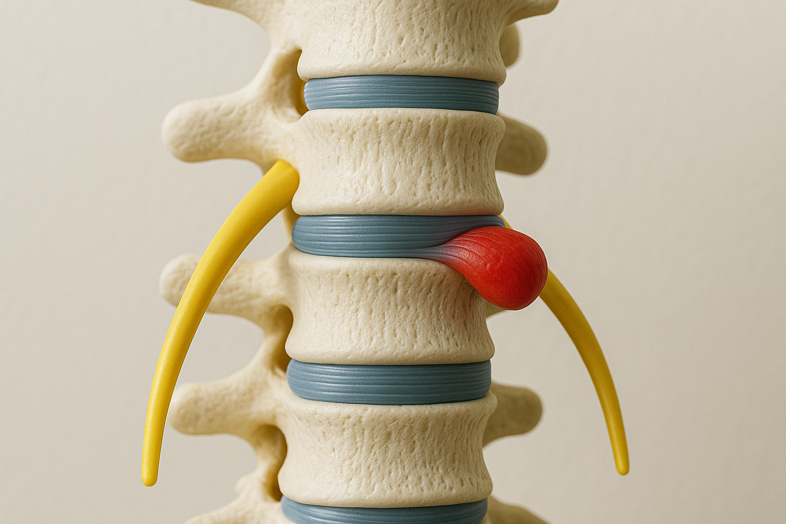 a model of a herniated disc in Vancouver BC